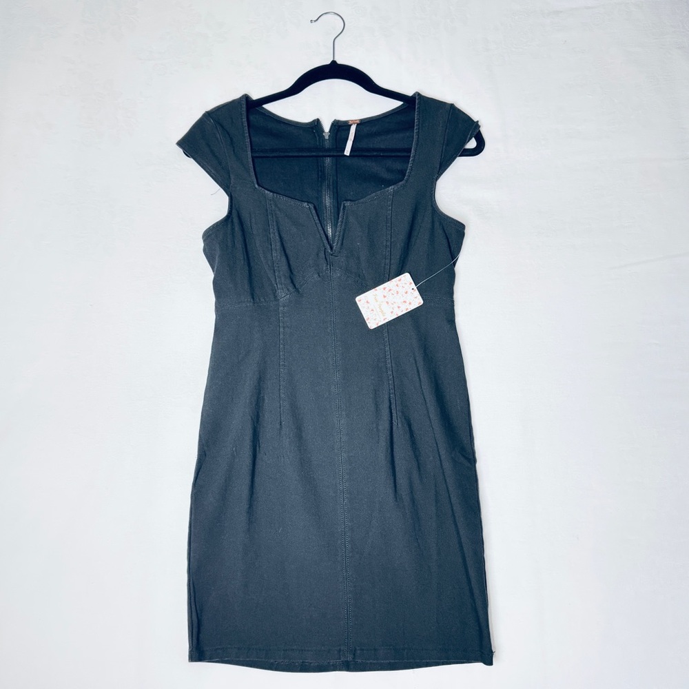 Free People Denim bodycon dress sz XS